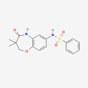 N-(3,3-dimethyl-4-oxo-2,3,4,5-tetrahydrobenzo[b][1,4]oxazepin-7-yl)benzenesulfonamide