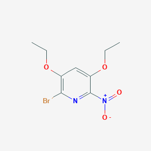 molecular formula C9H11BrN2O4 B289834 2-Bromo-3,5-diethoxy-6-nitropyridine 