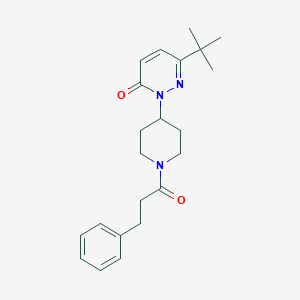 6-Tert-butyl-2-[1-(3-phenylpropanoyl)piperidin-4-yl]pyridazin-3-one