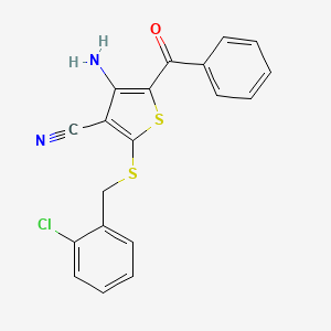 4-Amino-5-benzoyl-2-[(2-chlorobenzyl)sulfanyl]-3-thiophenecarbonitrile