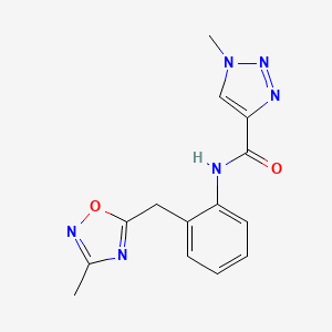 1-methyl-N-(2-((3-methyl-1,2,4-oxadiazol-5-yl)methyl)phenyl)-1H-1,2,3-triazole-4-carboxamide
