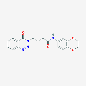 molecular formula C19H18N4O4 B2898353 N-(2,3-dihydro-1,4-benzodioxin-6-yl)-4-(4-oxo-1,2,3-benzotriazin-3-yl)butanamide CAS No. 880812-23-7