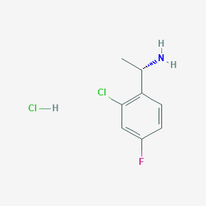 molecular formula C8H10Cl2FN B2898360 (1S)-1-(2-chloro-4-fluorophenyl)ethan-1-amine hydrochloride CAS No. 1391433-36-5