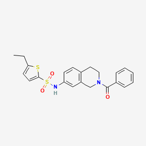 B2898370 N-(2-benzoyl-1,2,3,4-tetrahydroisoquinolin-7-yl)-5-ethylthiophene-2-sulfonamide CAS No. 955717-43-8