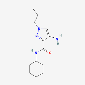 molecular formula C13H22N4O B2898381 4-Amino-N-cyclohexyl-1-propyl-1H-pyrazole-3-carboxamide CAS No. 2101198-31-4