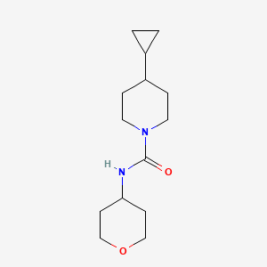 molecular formula C14H24N2O2 B2898383 4-Cyclopropyl-N-(oxan-4-yl)piperidine-1-carboxamide CAS No. 2320220-96-8