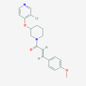 molecular formula C20H21ClN2O3 B2898388 (E)-1-(3-((3-chloropyridin-4-yl)oxy)piperidin-1-yl)-3-(4-methoxyphenyl)prop-2-en-1-one CAS No. 2035019-36-2