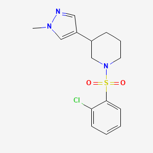 1-(2-Chlorophenyl)sulfonyl-3-(1-methylpyrazol-4-yl)piperidine