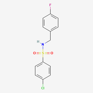 ((4-Chlorophenyl)sulfonyl)((4-fluorophenyl)methyl)amine