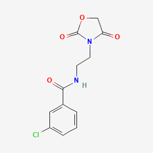 3-chloro-N-(2-(2,4-dioxooxazolidin-3-yl)ethyl)benzamide