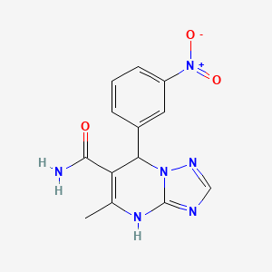 5-Methyl-7-(3-nitrophenyl)-4,7-dihydro[1,2,4]triazolo[1,5-a]pyrimidine-6-carboxamide