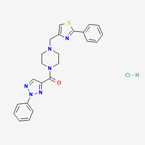 (2-phenyl-2H-1,2,3-triazol-4-yl)(4-((2-phenylthiazol-4-yl)methyl)piperazin-1-yl)methanone hydrochloride