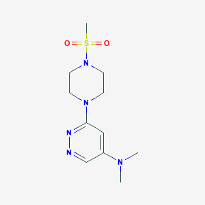 N,N-dimethyl-6-(4-(methylsulfonyl)piperazin-1-yl)pyridazin-4-amine