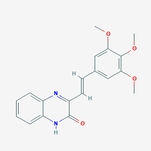 molecular formula C19H18N2O4 B289843 3-[2-(3,4,5-trimethoxyphenyl)vinyl]-2(1H)-quinoxalinone 