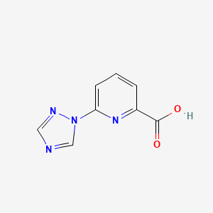 molecular formula C8H6N4O2 B2898434 6-(1H-1,2,4-三唑-1-基)吡啶-2-羧酸 CAS No. 1250552-50-1