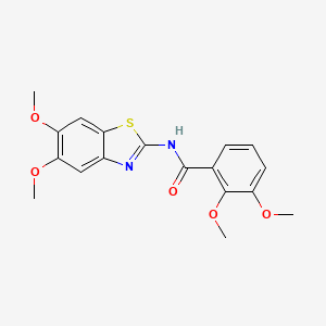 molecular formula C18H18N2O5S B2898448 N-(5,6-dimethoxybenzo[d]thiazol-2-yl)-2,3-dimethoxybenzamide CAS No. 895443-74-0