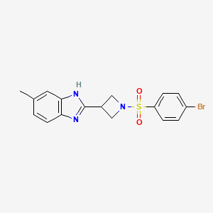 B2898449 2-(1-((4-bromophenyl)sulfonyl)azetidin-3-yl)-5-methyl-1H-benzo[d]imidazole CAS No. 1421532-61-7