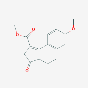 molecular formula C17H18O4 B289845 methyl 7-methoxy-3a-methyl-3-oxo-3,3a,4,5-tetrahydro-2H-cyclopenta[a]naphthalene-1-carboxylate 