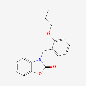 molecular formula C17H17NO3 B2898466 3-[(2-Propoxyphenyl)methyl]-1,3-benzoxazol-2-one CAS No. 609335-09-3