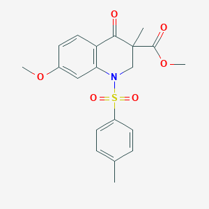 molecular formula C20H21NO6S B289847 Methyl 7-methoxy-3-methyl-1-[(4-methylphenyl)sulfonyl]-4-oxo-1,2,3,4-tetrahydro-3-quinolinecarboxylate 