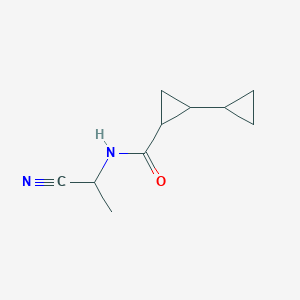 molecular formula C10H14N2O B2898471 N-(1-Cyanoethyl)-2-cyclopropylcyclopropane-1-carboxamide CAS No. 1862864-45-6