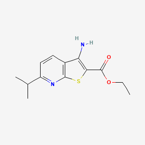 molecular formula C13H16N2O2S B2898475 Ethyl 3-amino-6-isopropylthieno[2,3-b]pyridine-2-carboxylate CAS No. 1035831-05-0