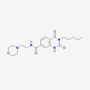 molecular formula C20H28N4O4 B2898480 N-(2-morpholin-4-ylethyl)-2,4-dioxo-3-pentyl-1H-quinazoline-7-carboxamide CAS No. 892287-81-9