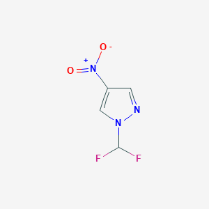 molecular formula C4H3F2N3O2 B2898484 1-(difluoromethyl)-4-nitro-1H-pyrazole CAS No. 956477-64-8