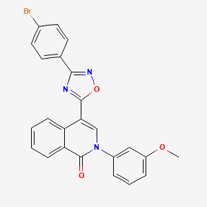 molecular formula C24H16BrN3O3 B2898485 4-[3-(4-bromophenyl)-1,2,4-oxadiazol-5-yl]-2-(3-methoxyphenyl)isoquinolin-1(2H)-one CAS No. 1326887-99-3