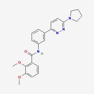 molecular formula C23H24N4O3 B2898488 2,3-dimethoxy-N-[3-(6-pyrrolidin-1-ylpyridazin-3-yl)phenyl]benzamide CAS No. 899985-82-1