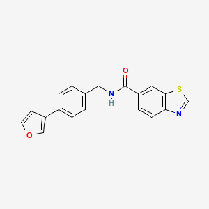 molecular formula C19H14N2O2S B2898490 N-(4-(furan-3-yl)benzyl)benzo[d]thiazole-6-carboxamide CAS No. 2034454-75-4