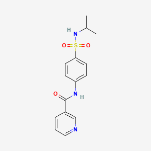 molecular formula C15H17N3O3S B2898494 N-[4-(propan-2-ylsulfamoyl)phenyl]pyridine-3-carboxamide CAS No. 865616-81-5