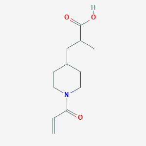 2-Methyl-3-(1-prop-2-enoylpiperidin-4-yl)propanoic acid