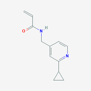 B2898502 N-[(2-Cyclopropylpyridin-4-yl)methyl]prop-2-enamide CAS No. 2308274-40-8