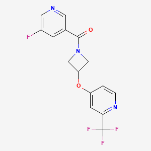 (5-Fluoropyridin-3-yl)-[3-[2-(trifluoromethyl)pyridin-4-yl]oxyazetidin-1-yl]methanone