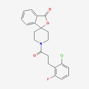 1'-[3-(2-Chloro-6-fluorophenyl)propanoyl]spiro[2-benzofuran-3,4'-piperidine]-1-one