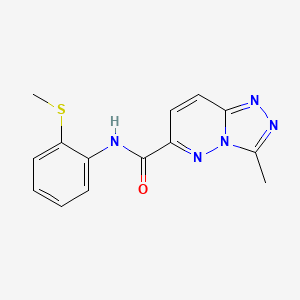 B2898518 3-Methyl-N-(2-methylsulfanylphenyl)-[1,2,4]triazolo[4,3-b]pyridazine-6-carboxamide CAS No. 2415555-05-2