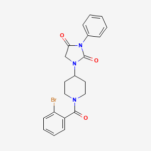 B2898521 1-(1-(2-Bromobenzoyl)piperidin-4-yl)-3-phenylimidazolidine-2,4-dione CAS No. 2034512-50-8