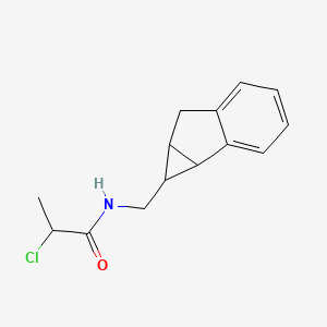 B2898526 N-(1,1a,6,6a-Tetrahydrocyclopropa[a]inden-1-ylmethyl)-2-chloropropanamide CAS No. 2411256-59-0