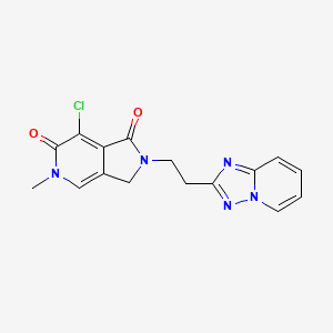 B2898529 2-(2-([1,2,4]Triazolo[1,5-A]pyridin-2-YL)ethyl)-7-chloro-5-methyl-2,3-dihydro-1H-pyrrolo[3,4-C]pyridine-1,6(5H)-dione CAS No. 1628618-35-8