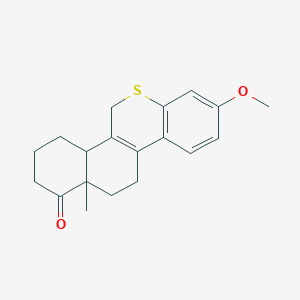 molecular formula C19H22O2S B289853 8-methoxy-12a-methyl-2,3,4,4a,5,11,12,12a-octahydro-1H-naphtho[1,2-c]thiochromen-1-one 