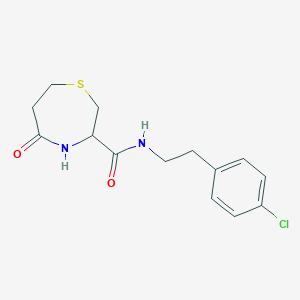 B2898530 N-(4-chlorophenethyl)-5-oxo-1,4-thiazepane-3-carboxamide CAS No. 1396558-68-1