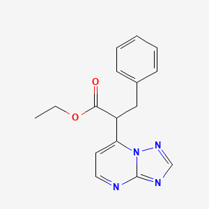 B2898539 Ethyl 3-phenyl-2-[1,2,4]triazolo[1,5-a]pyrimidin-7-ylpropanoate CAS No. 477868-50-1