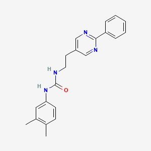 1-(3,4-Dimethylphenyl)-3-(2-(2-phenylpyrimidin-5-yl)ethyl)urea