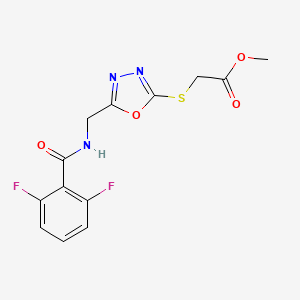 Methyl 2-((5-((2,6-difluorobenzamido)methyl)-1,3,4-oxadiazol-2-yl)thio)acetate