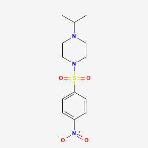 molecular formula C13H19N3O4S B2898557 1-(4-Nitrophenyl)sulfonyl-4-propan-2-ylpiperazine CAS No. 519006-12-3