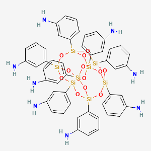 molecular formula C48H48N8O12Si8 B2898562 Octa(aminophenyl)-T8-silesquioxane CAS No. 518359-82-5