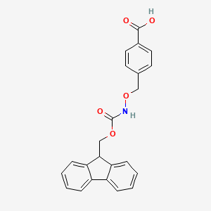 molecular formula C23H19NO5 B2898563 n-Fmoc-4-aminooxymethyl-benzoic acid CAS No. 906667-53-6