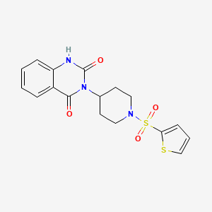 molecular formula C17H17N3O4S2 B2898568 3-(1-(thiophen-2-ylsulfonyl)piperidin-4-yl)quinazoline-2,4(1H,3H)-dione CAS No. 2034261-37-3