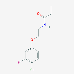 molecular formula C11H11ClFNO2 B2898571 N-[2-(4-Chloro-3-fluorophenoxy)ethyl]prop-2-enamide CAS No. 2411275-67-5